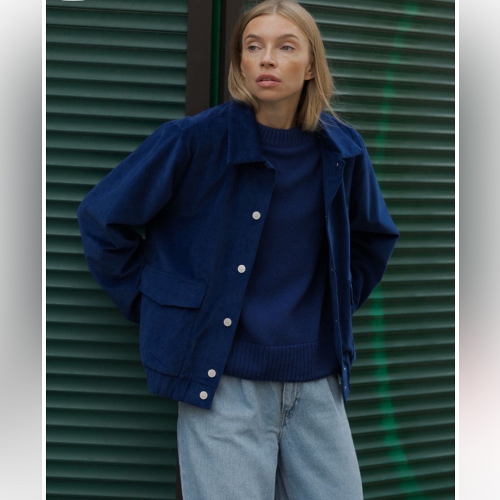 Hunters Run Navy Blue Corduroy Shacket size 4X
